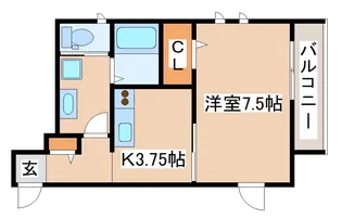 西新町PJ【203号室】の間取り
