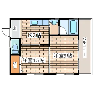 パンション飛松【401号室】の間取り