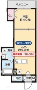 AXIACITY神戸松原【1階】の間取り