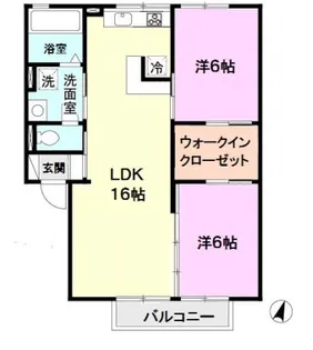 ガーデンコート車【1階】の間取り