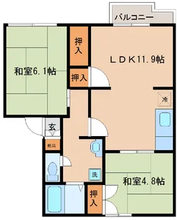 イーストベル【2階】の間取り
