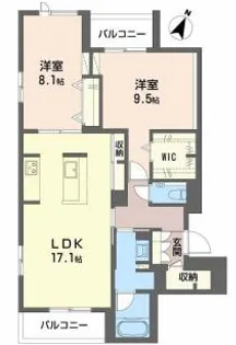 グレイス神戸住吉【2階】の間取り