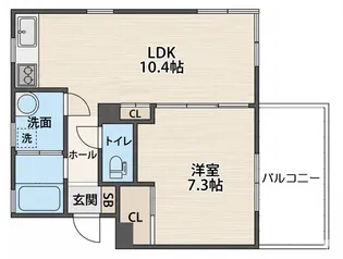 ヴィラ神仙寺【1階】の間取り