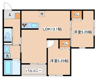 プライム神戸垂水【301号室】の間取り