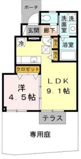 ラフィーネ林III【1階】の間取り