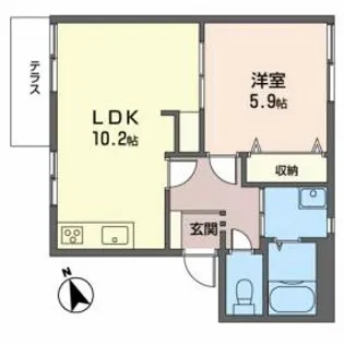 アイビーハイツ【1階】の間取り