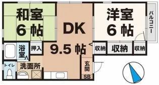 クレール吉川【1階】の間取り