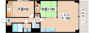 クレール松の内【5階】の間取り