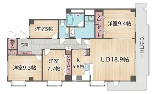 パレドール甲南【3階】の間取り