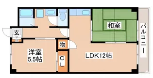 潮見台マンション【1階】の間取り