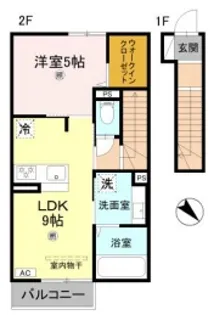 グランクレール西二見【1階】の間取り