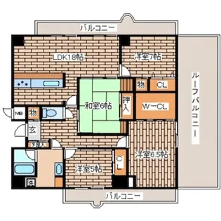 ライオンズマンション須磨妙法寺【701号室】の間取り