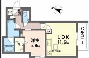 シャーメゾンシエロ【1階】の間取り