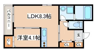 アリビア西明石【3階】の間取り