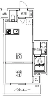 AXIA CITY 兵庫【2階】の間取り