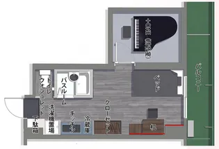 DECO HOUSE 神戸女子学生会館【7階】の間取り