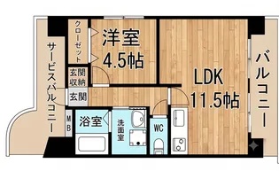 甲南第三コーポラス【3階】の間取り