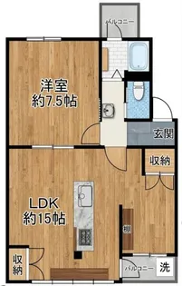 五位ノ池南ビル2号棟【4階】の間取り