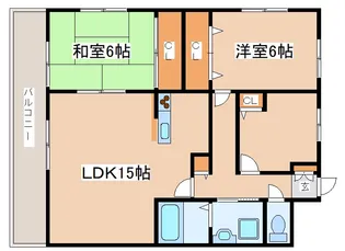 ヴァーチュアスあさぎり【4階】の間取り