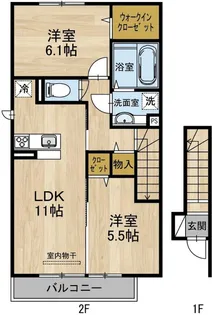 チェリーハウスⅡ【2階】の間取り