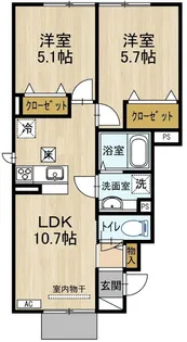 チェリーハウスⅡ【1階】の間取り