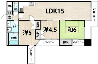 ネオダイキョー甲子園Ⅱ【4階】の間取り