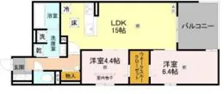 CORTE BREEZA御影【1階】の間取り