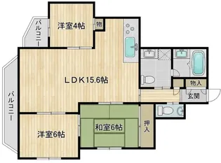 パークノヴァ夙川【2階】の間取り
