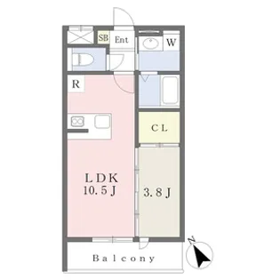 SOLAIRE鈴蘭台【1階】の間取り