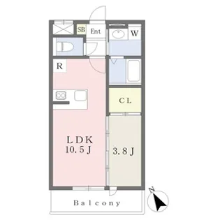 SOLAIRE鈴蘭台【2階】の間取り