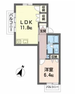 ハイツ西蔵【2階】の間取り
