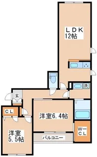 CASA PINOII【205号室】の間取り