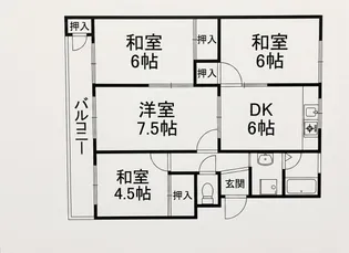 名谷4団地21号棟【5階】の間取り