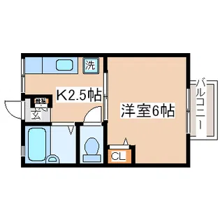 フローラ神戸【2階】の間取り