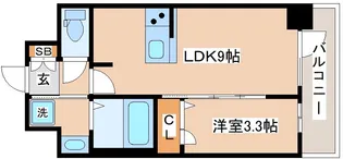 アドバンス神戸パーチェ【5階】の間取り