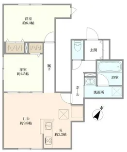 ポルク上河原【1階】の間取り