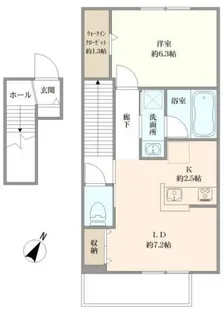 ポルク上河原【2階】の間取り