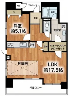 リベール北野シティタワー【8階】の間取り