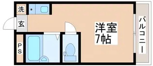 でゅお五色山【107号室】の間取り