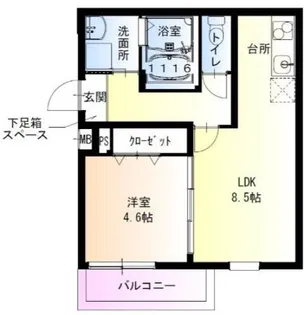 フジパレス神戸春日野道【2階】の間取り