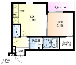 フジパレス神戸春日野道【2階】の間取り