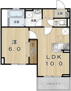 ヒカルサ西宮浜甲子園サウス【1階】の間取り