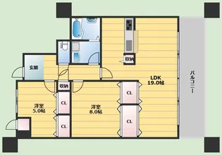 プレミール桃山台【1階】の間取り