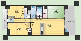 グランロジュマン豊中少路 C街区【5階】の間取り