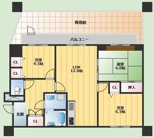 ヴァンベール向丘【1階】の間取り