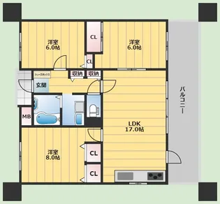 緑丘マンション【1階】の間取り