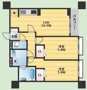 エフ ヒルサイドテラス【2階】の間取り