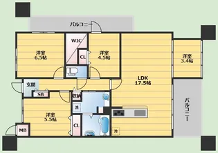 ミッドヴィレッジ曽根【2階】の間取り