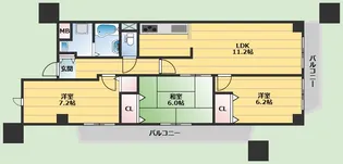レスカーラ緑地公園【4階】の間取り