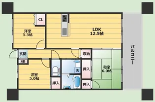 ヴェルドミール桃山台【5階】の間取り